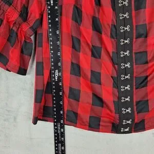 Hot Topic Tops Hot Topic Top Small Medium Buffalo Plaid Off